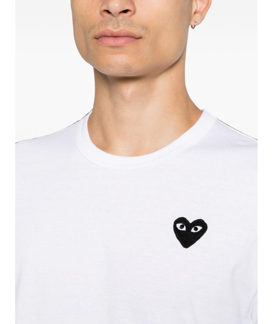 COMME DES GARÇONS Белая хлопковая футболка, фото 5