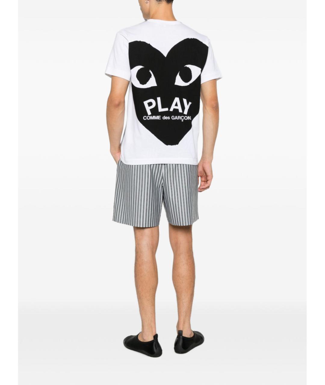 COMME DES GARÇONS Белая хлопковая футболка, фото 4