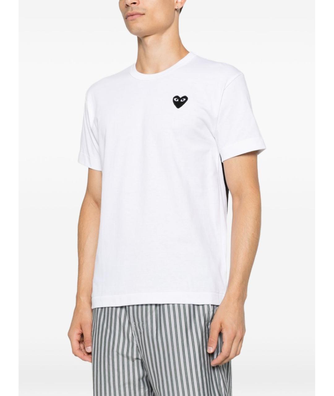COMME DES GARÇONS Белая хлопковая футболка, фото 3