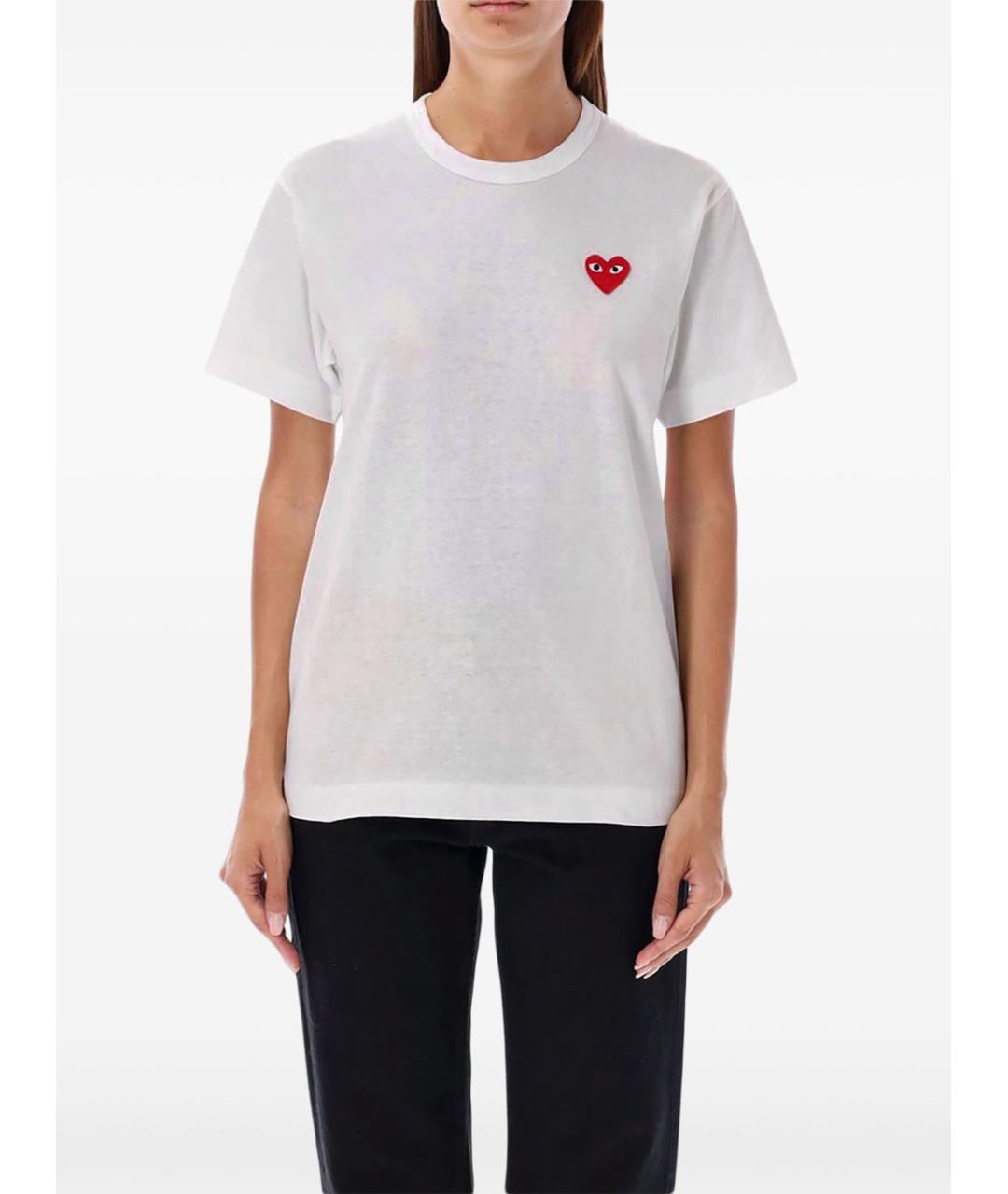 COMME DES GARÇONS Белая хлопковая футболка, фото 5