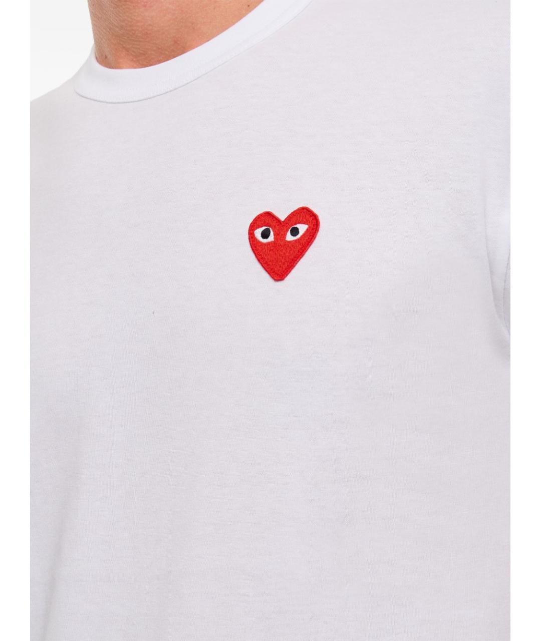 COMME DES GARÇONS Белая хлопковая футболка, фото 4