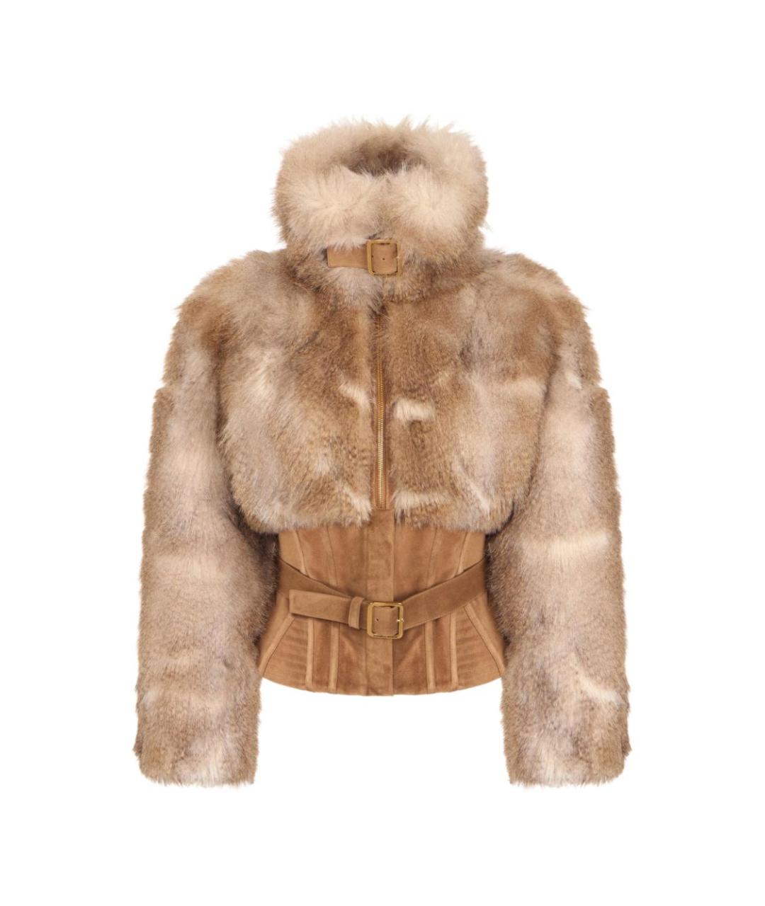 ELISABETTA FRANCHI Коричневая куртка, фото 1