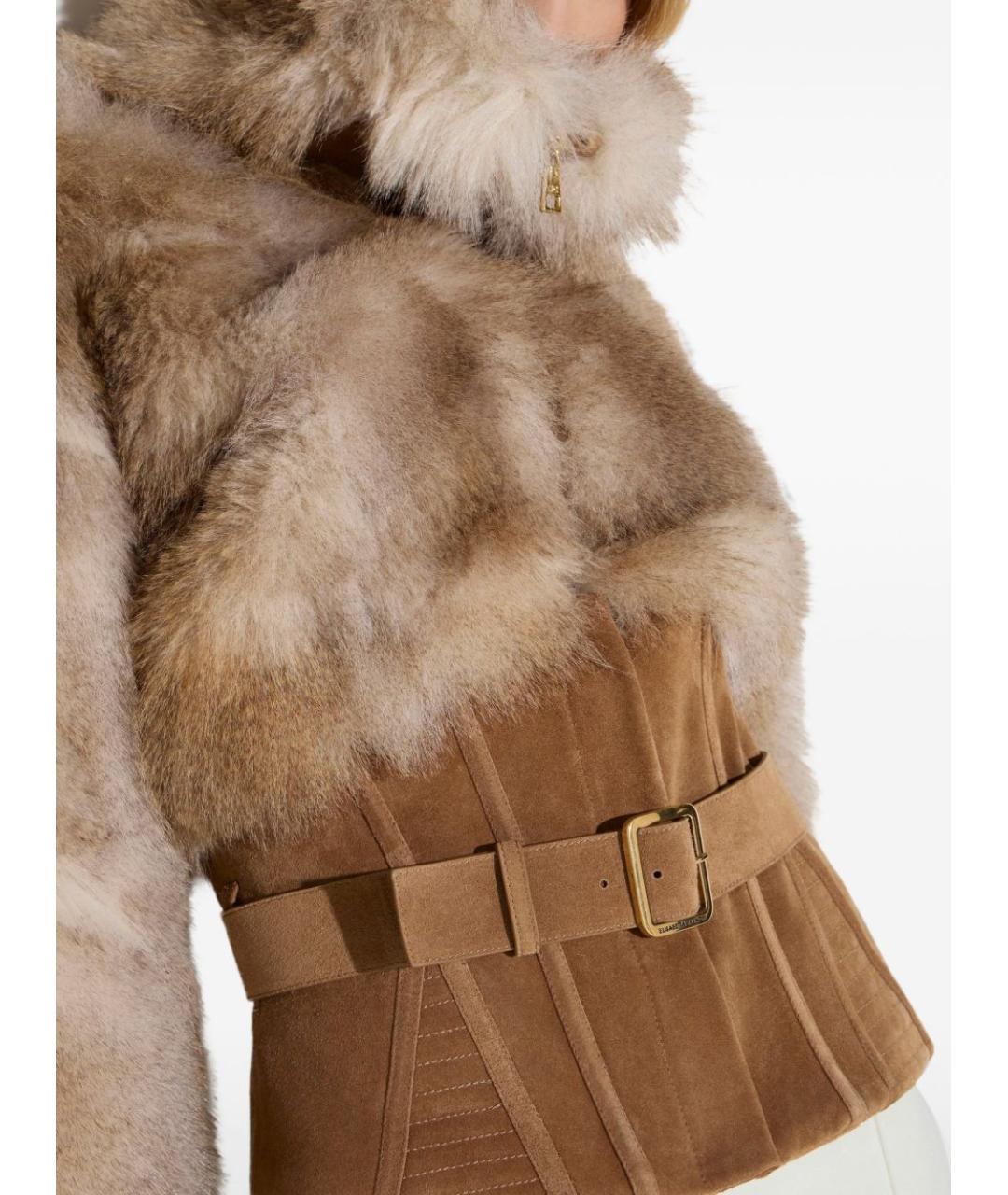 ELISABETTA FRANCHI Коричневая куртка, фото 4