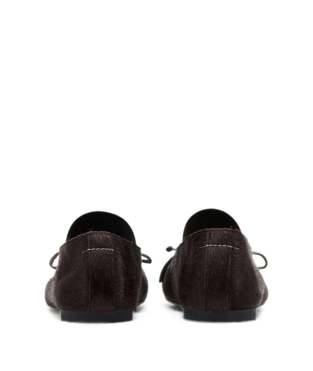 MM6 MAISON MARGIELA Коричневые кожаные балетки, фото 5