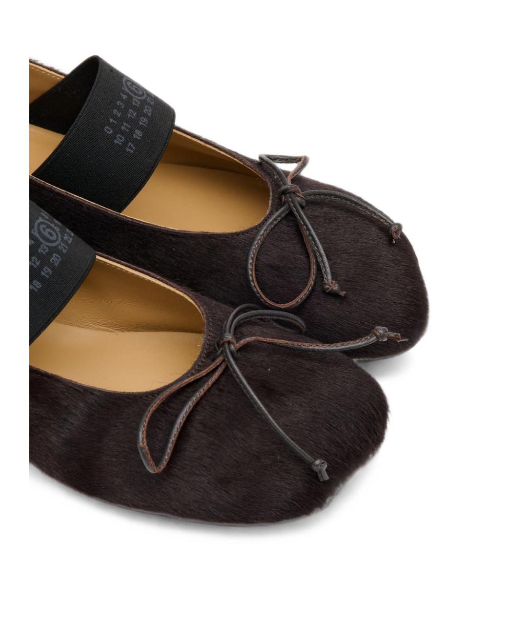 MM6 MAISON MARGIELA Коричневые кожаные балетки, фото 4