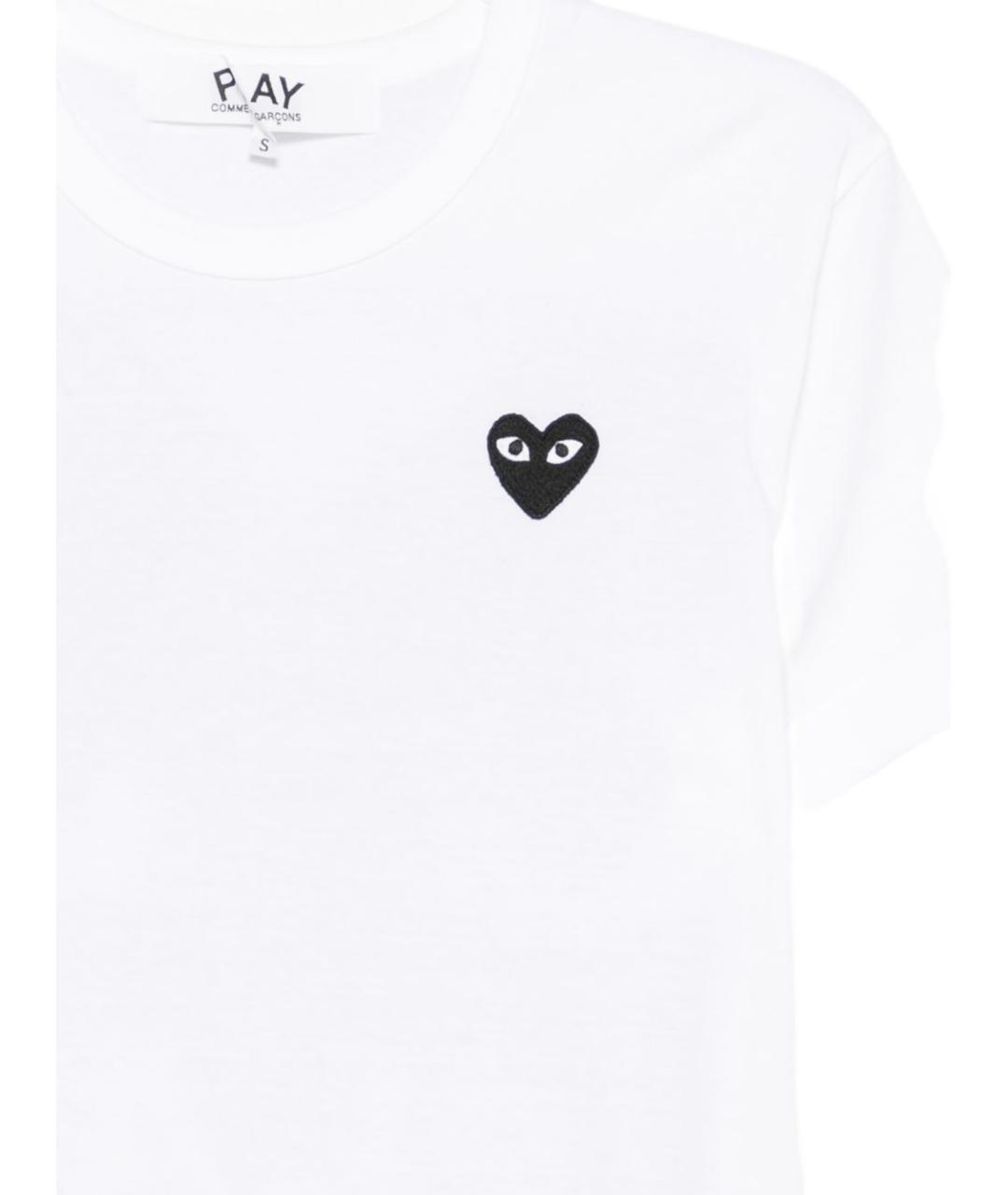 COMME DES GARÇONS Белая хлопковая футболка, фото 3