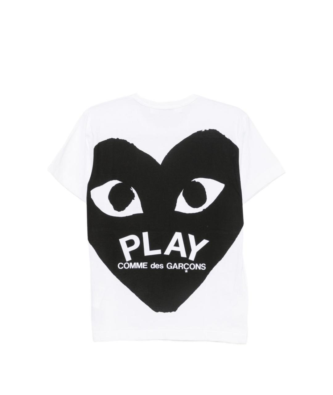 COMME DES GARÇONS Белая хлопковая футболка, фото 2