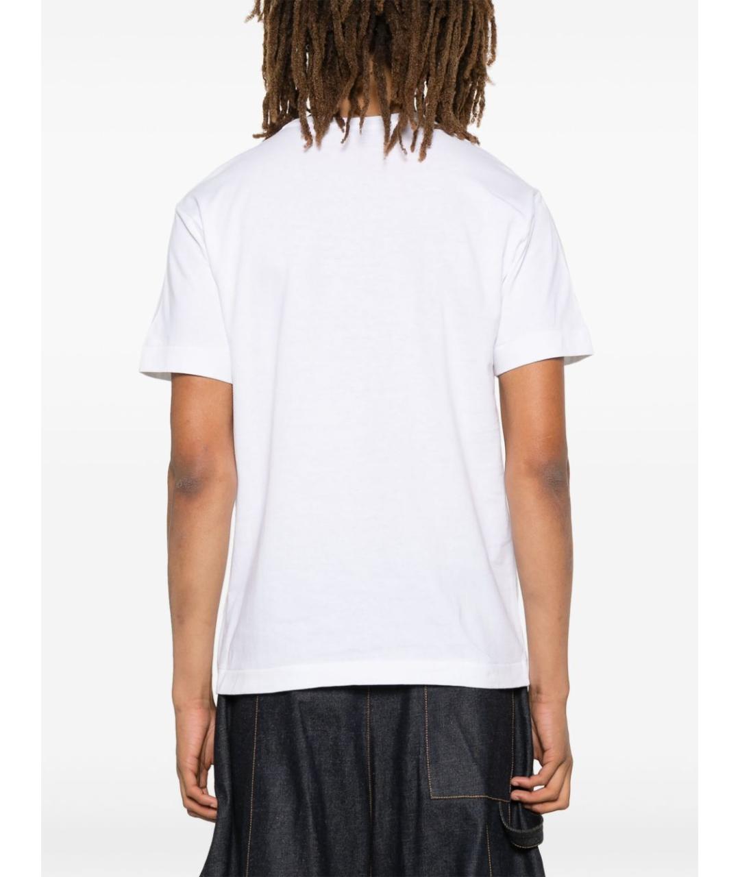 COMME DES GARÇONS Белая хлопковая футболка, фото 5