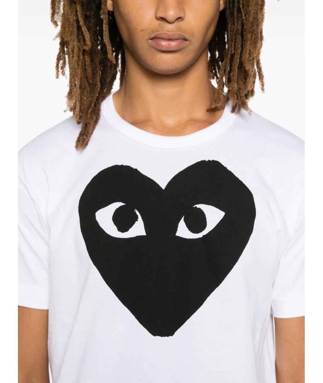 COMME DES GARÇONS Белая хлопковая футболка, фото 2