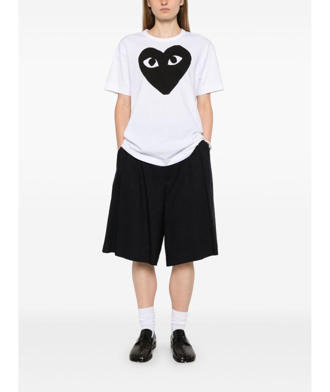 COMME DES GARÇONS Белая хлопковая футболка, фото 4