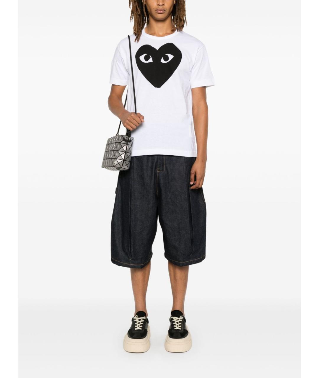 COMME DES GARÇONS Белая хлопковая футболка, фото 3