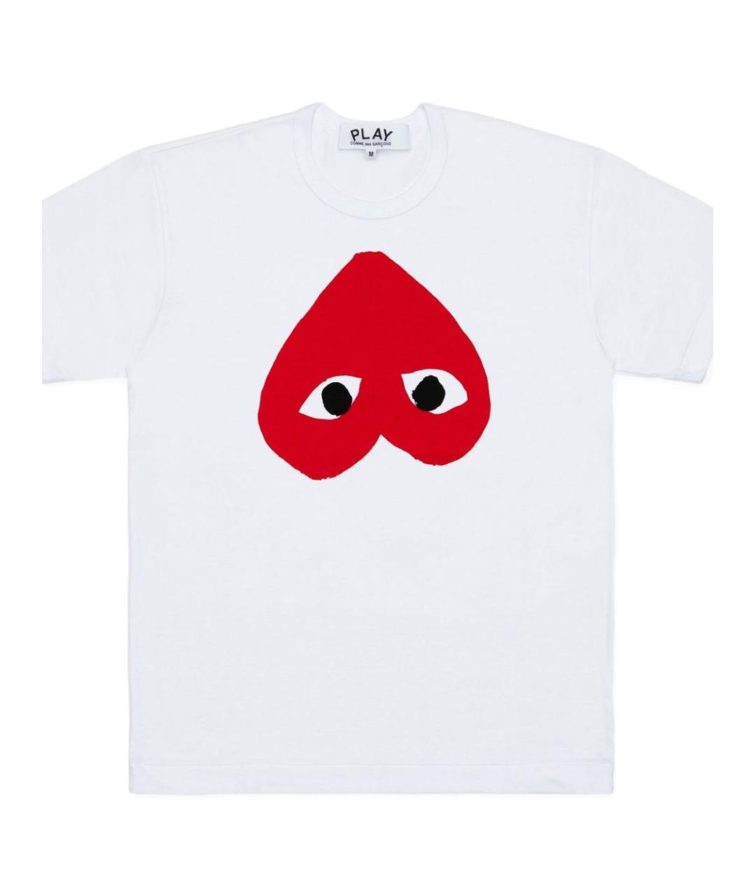 COMME DES GARÇONS Белая хлопковая футболка, фото 2