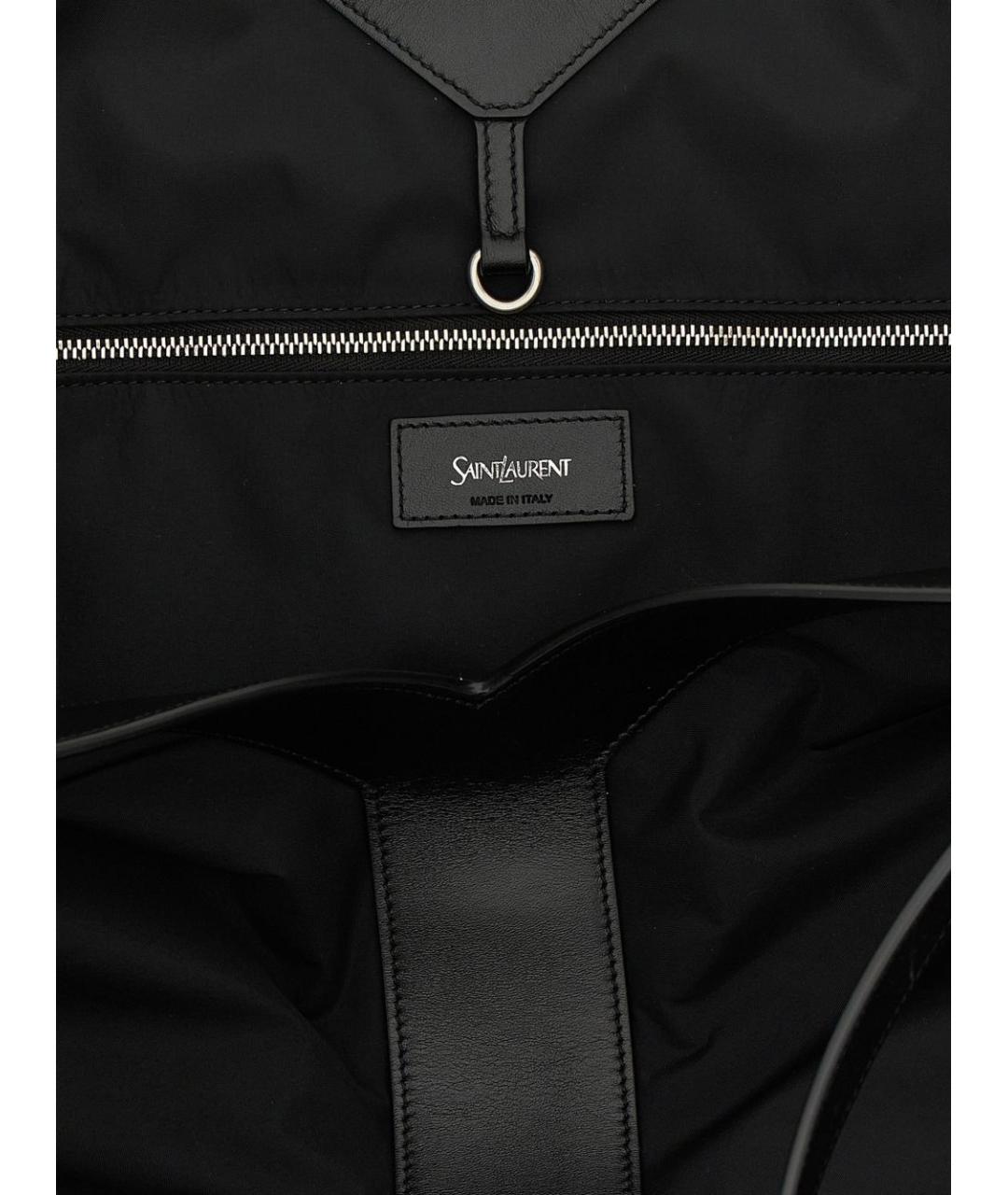 SAINT LAURENT Черная нейлоновая сумка тоут, фото 2
