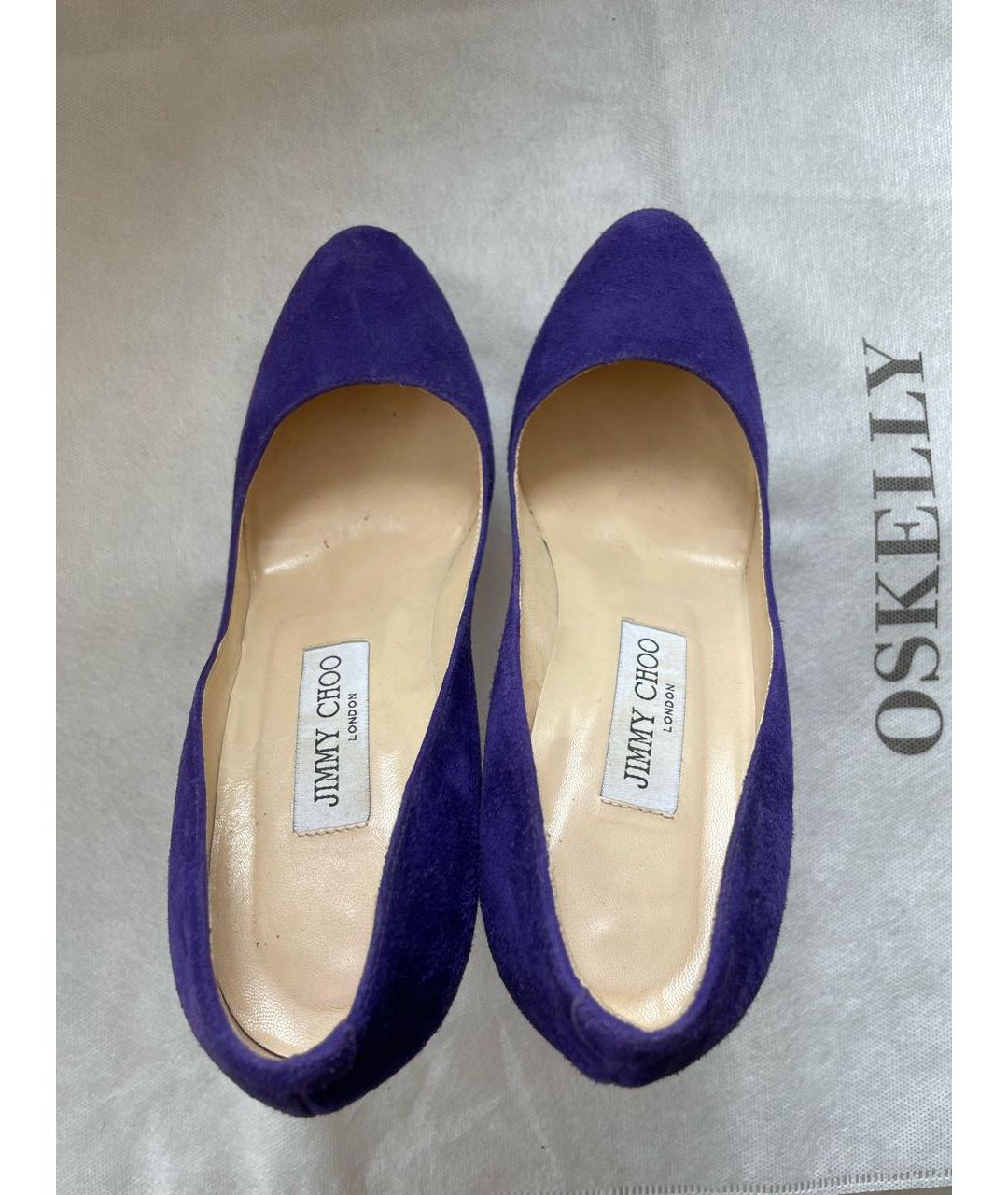 JIMMY CHOO Фиолетовые замшевые туфли, фото 3