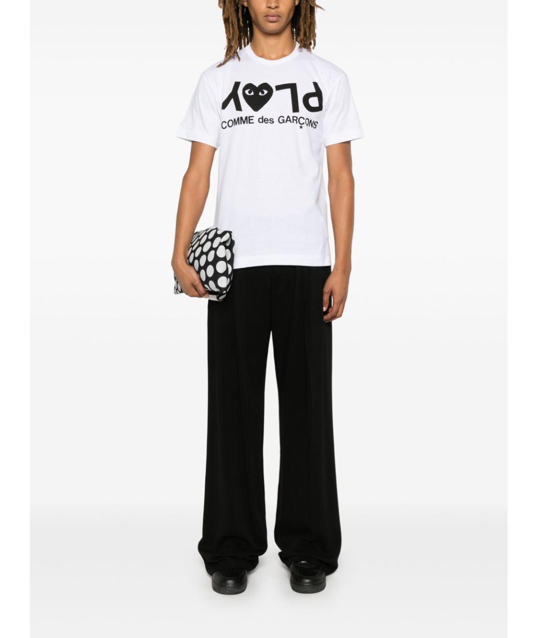 COMME DES GARÇONS Белая хлопковая футболка, фото 5