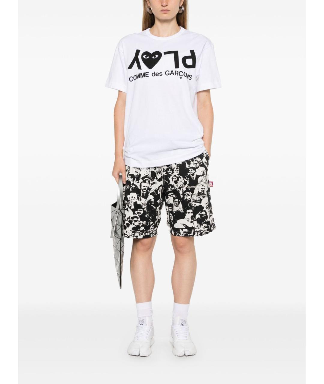 COMME DES GARÇONS Белая хлопковая футболка, фото 4