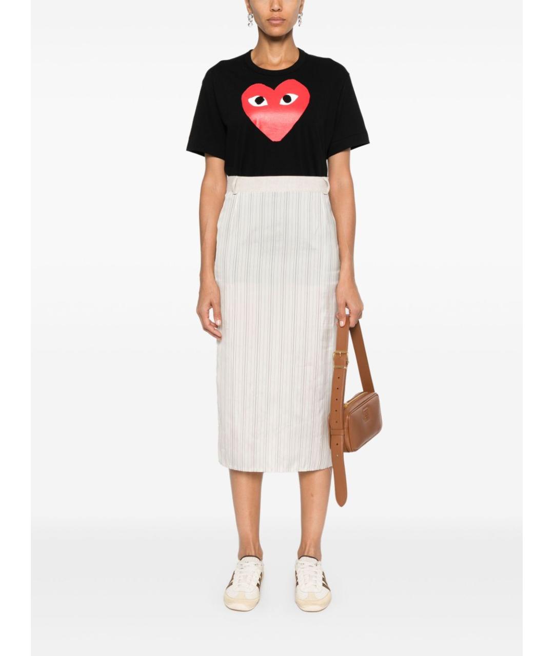 COMME DES GARÇONS Черная хлопковая футболка, фото 3
