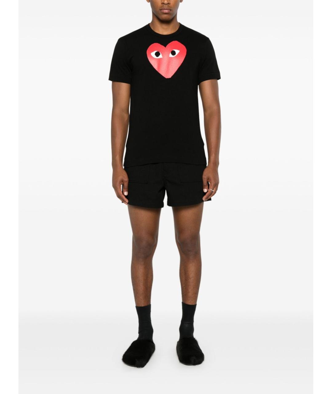 COMME DES GARÇONS Черная хлопковая футболка, фото 5