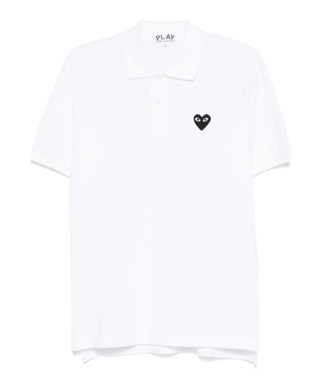 COMME DES GARÇONS Белая хлопковая футболка, фото 1