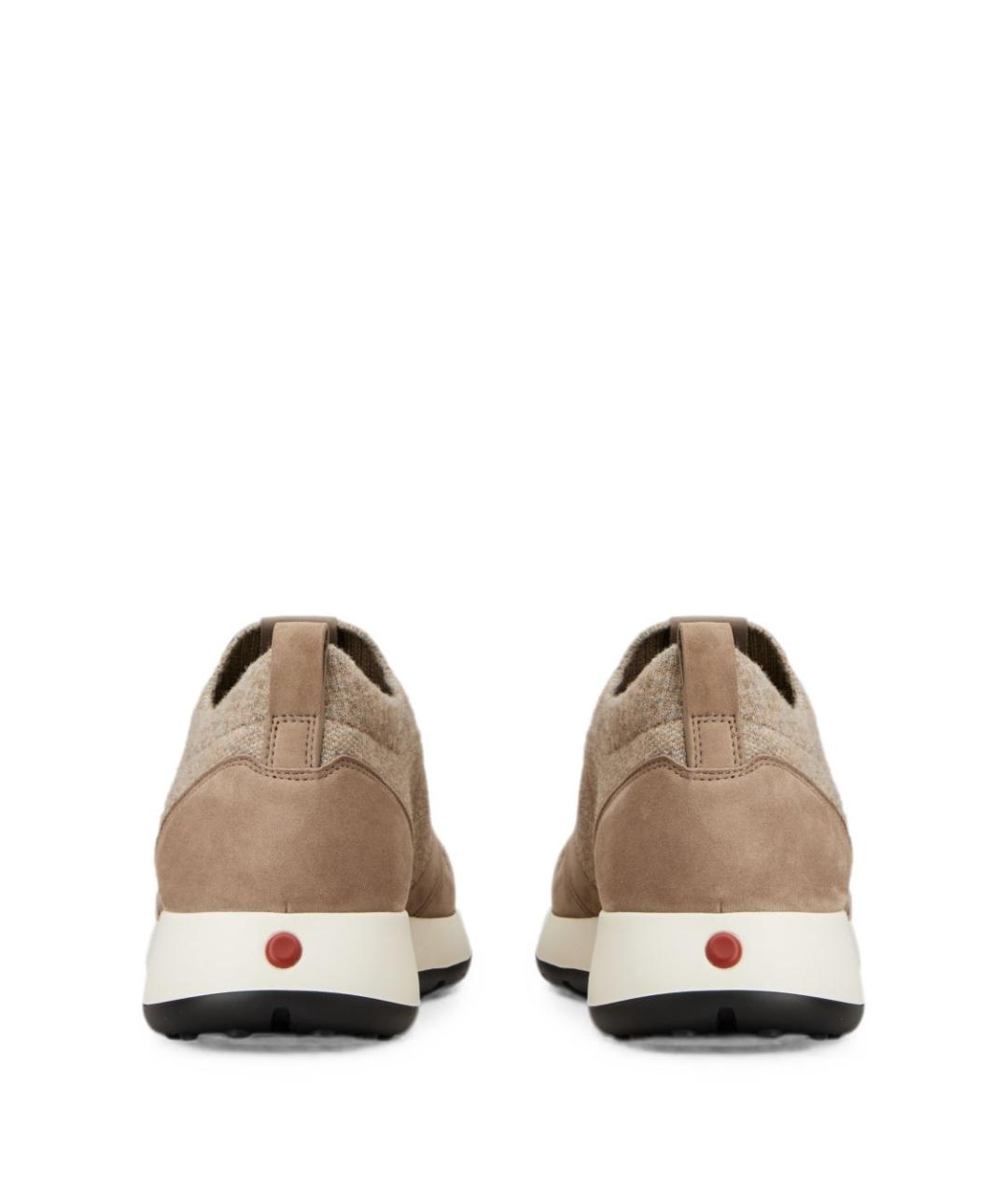 TOD'S Бежевые низкие кроссовки / кеды, фото 3