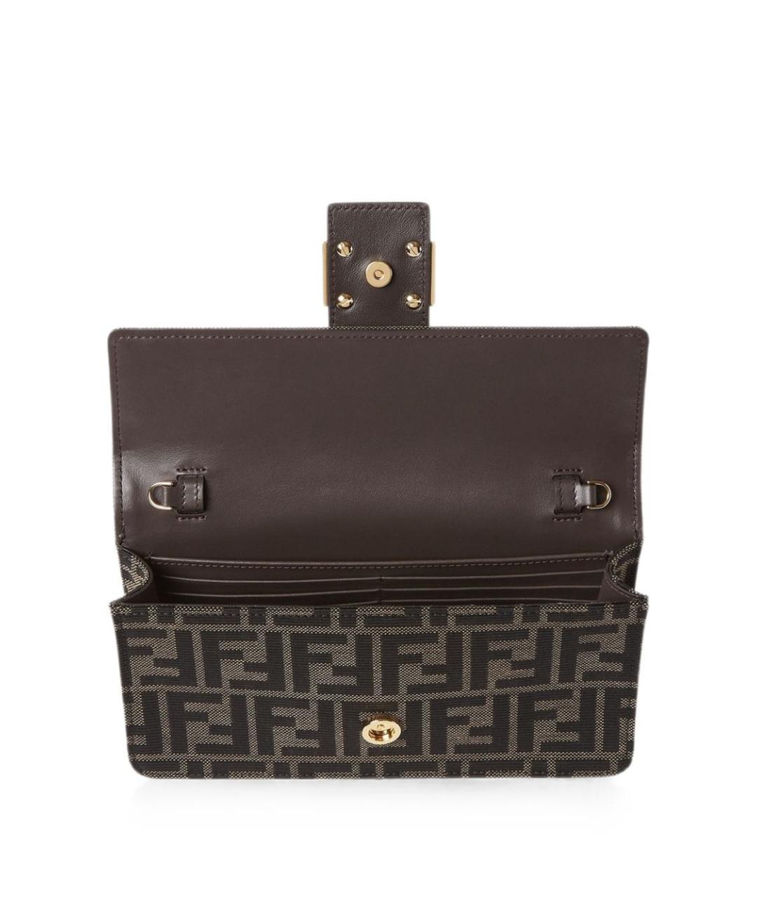FENDI Коричневая тканевая сумка через плечо, фото 2