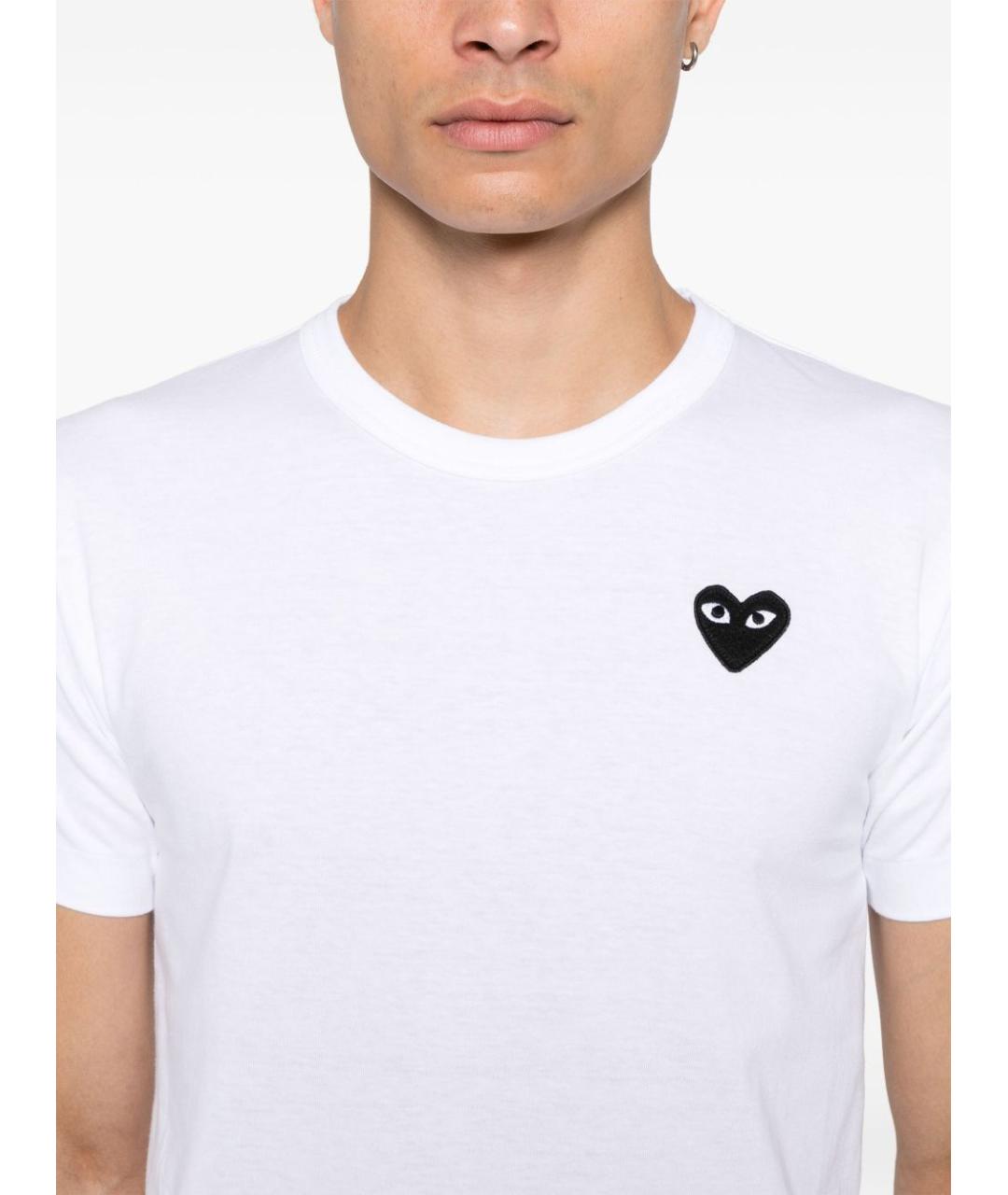 COMME DES GARÇONS Белая хлопковая футболка, фото 2