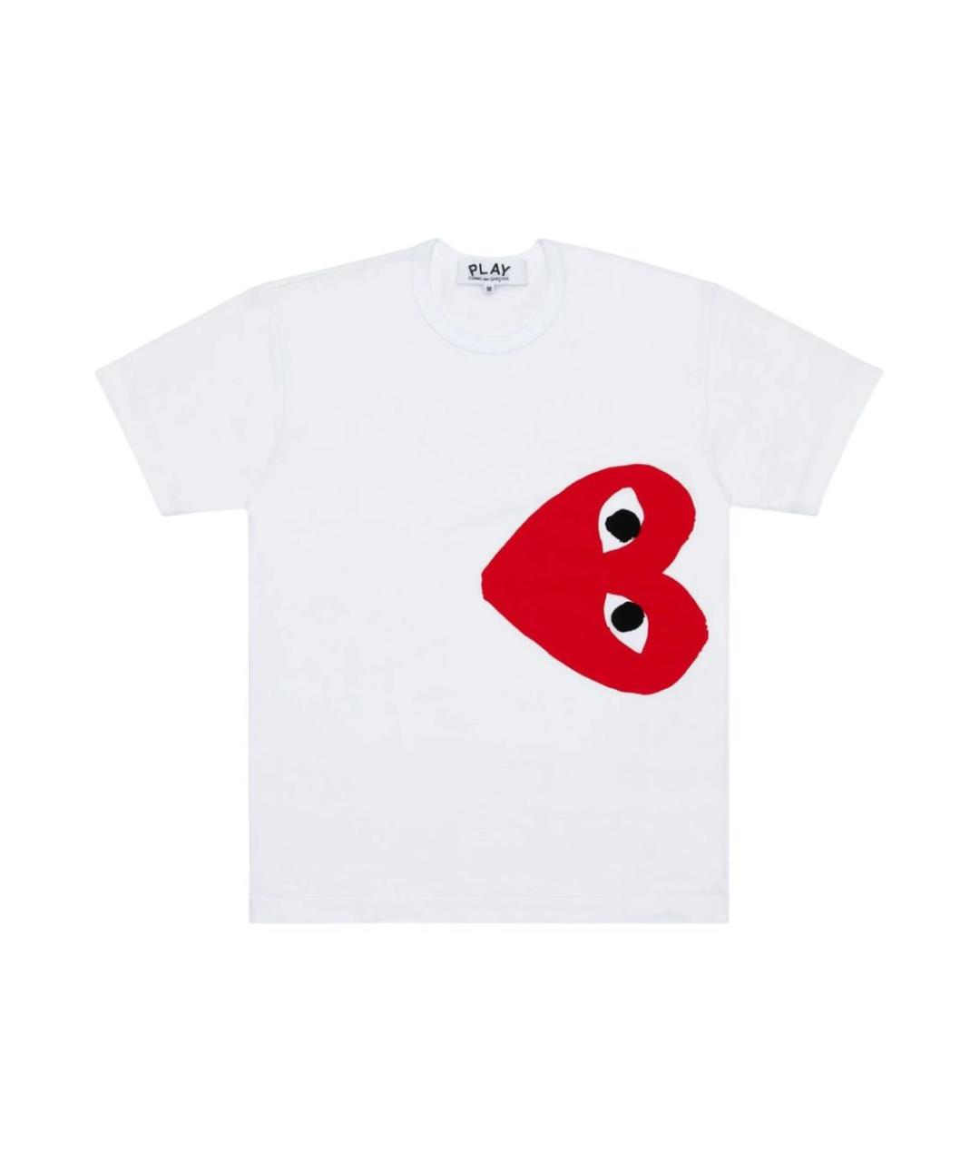 COMME DES GARÇONS Белая хлопковая футболка, фото 1