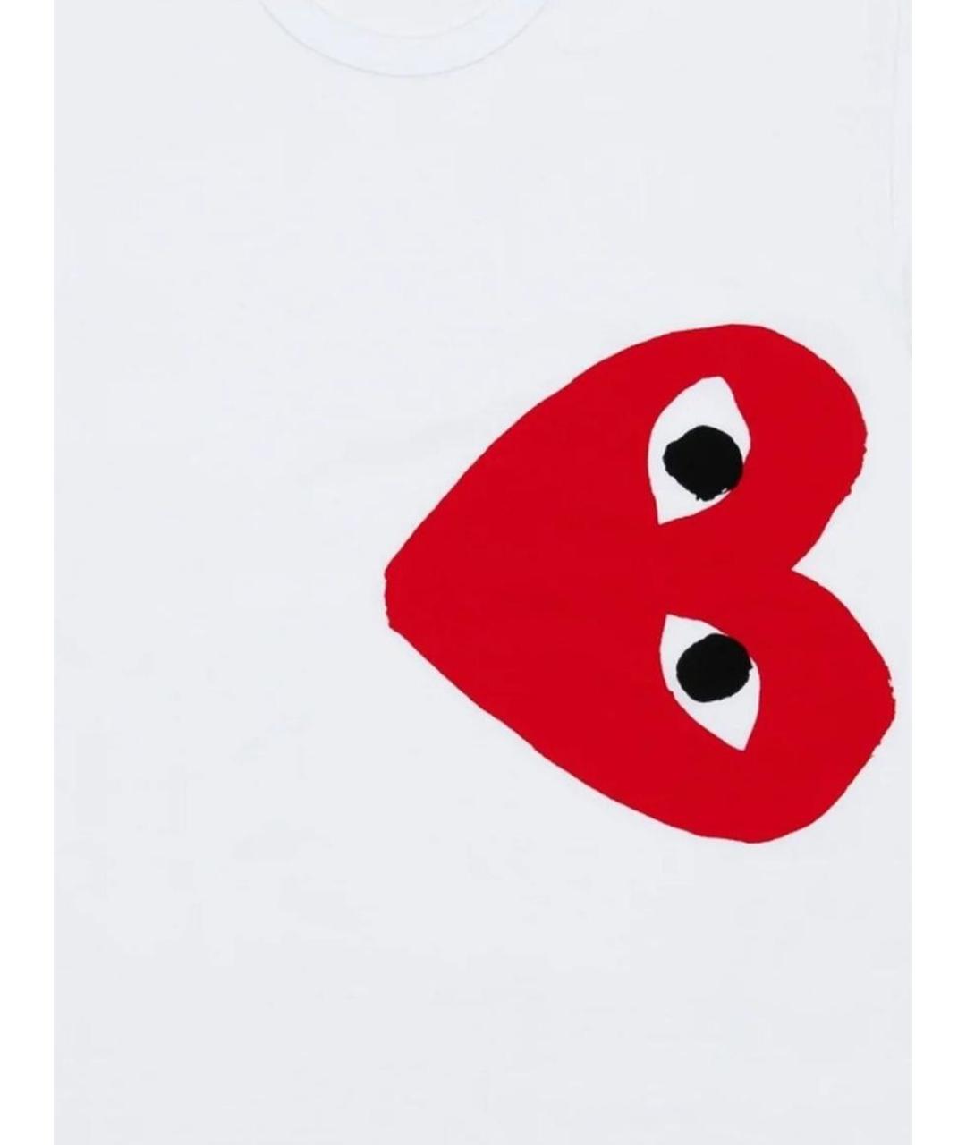 COMME DES GARÇONS Белая хлопковая футболка, фото 2