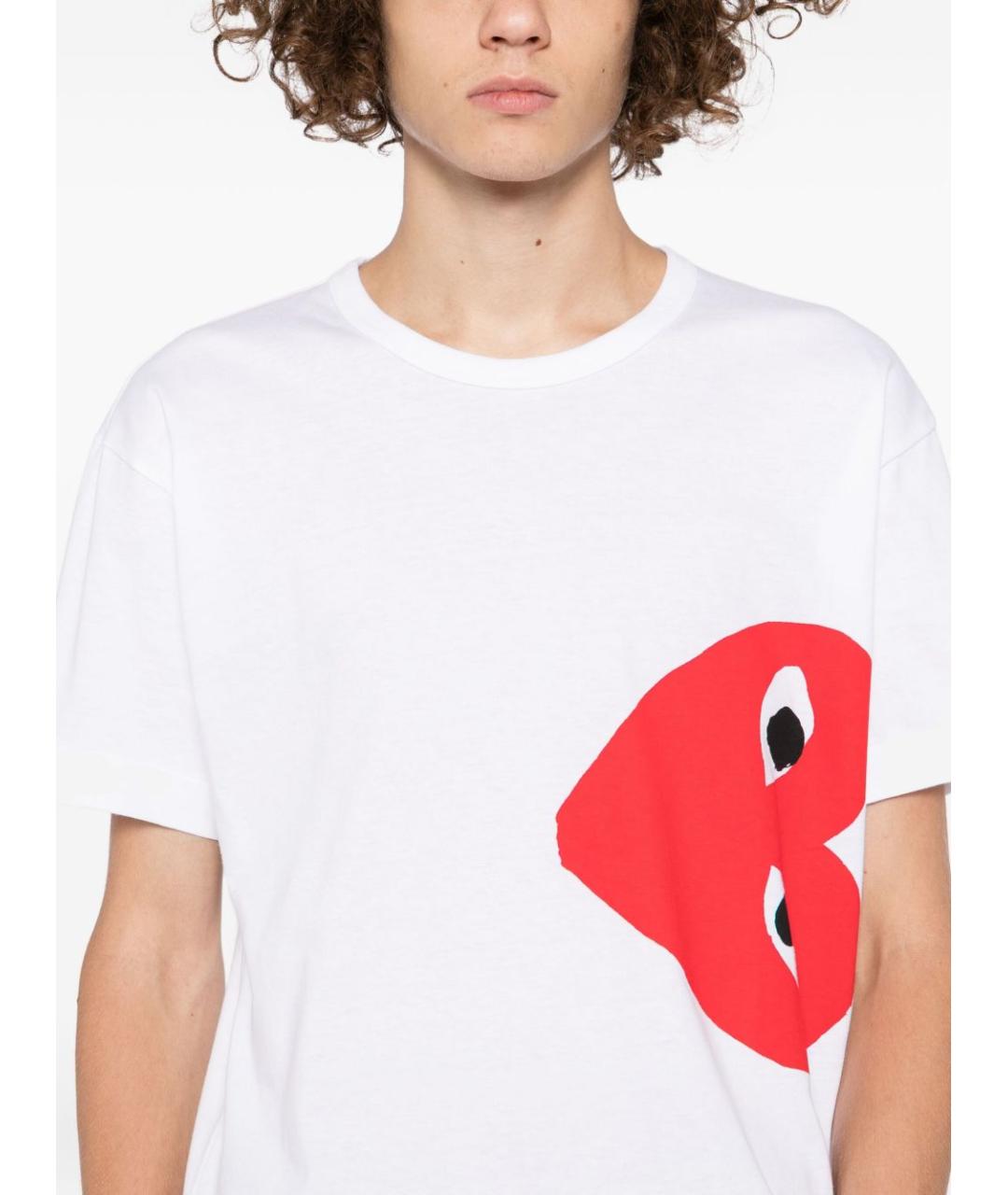 COMME DES GARÇONS Белая хлопковая футболка, фото 4