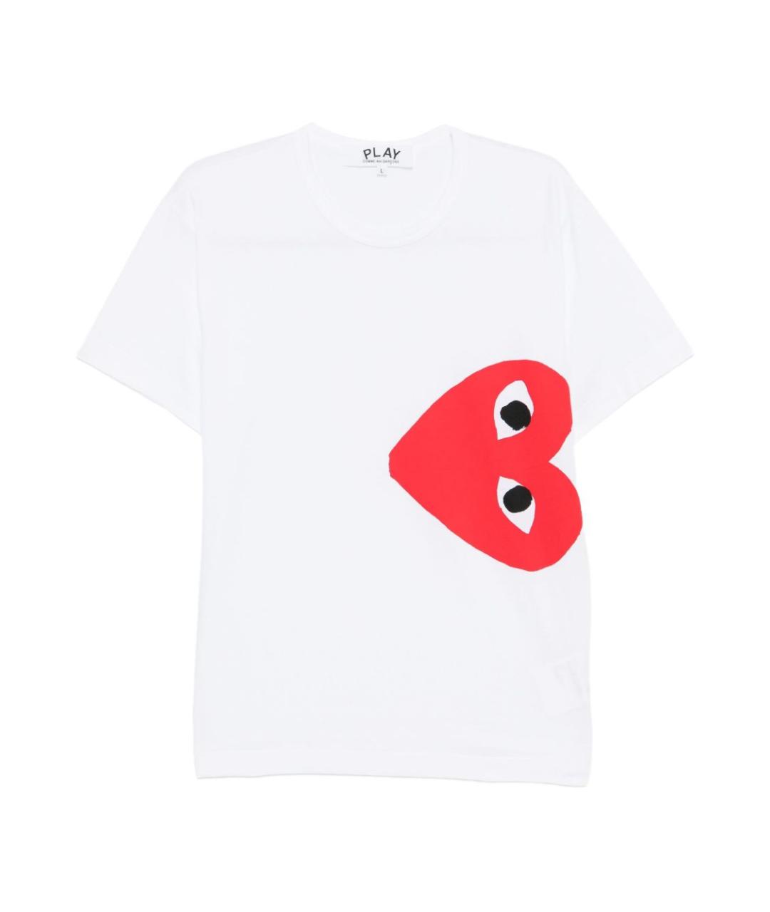 COMME DES GARÇONS Белая хлопковая футболка, фото 1