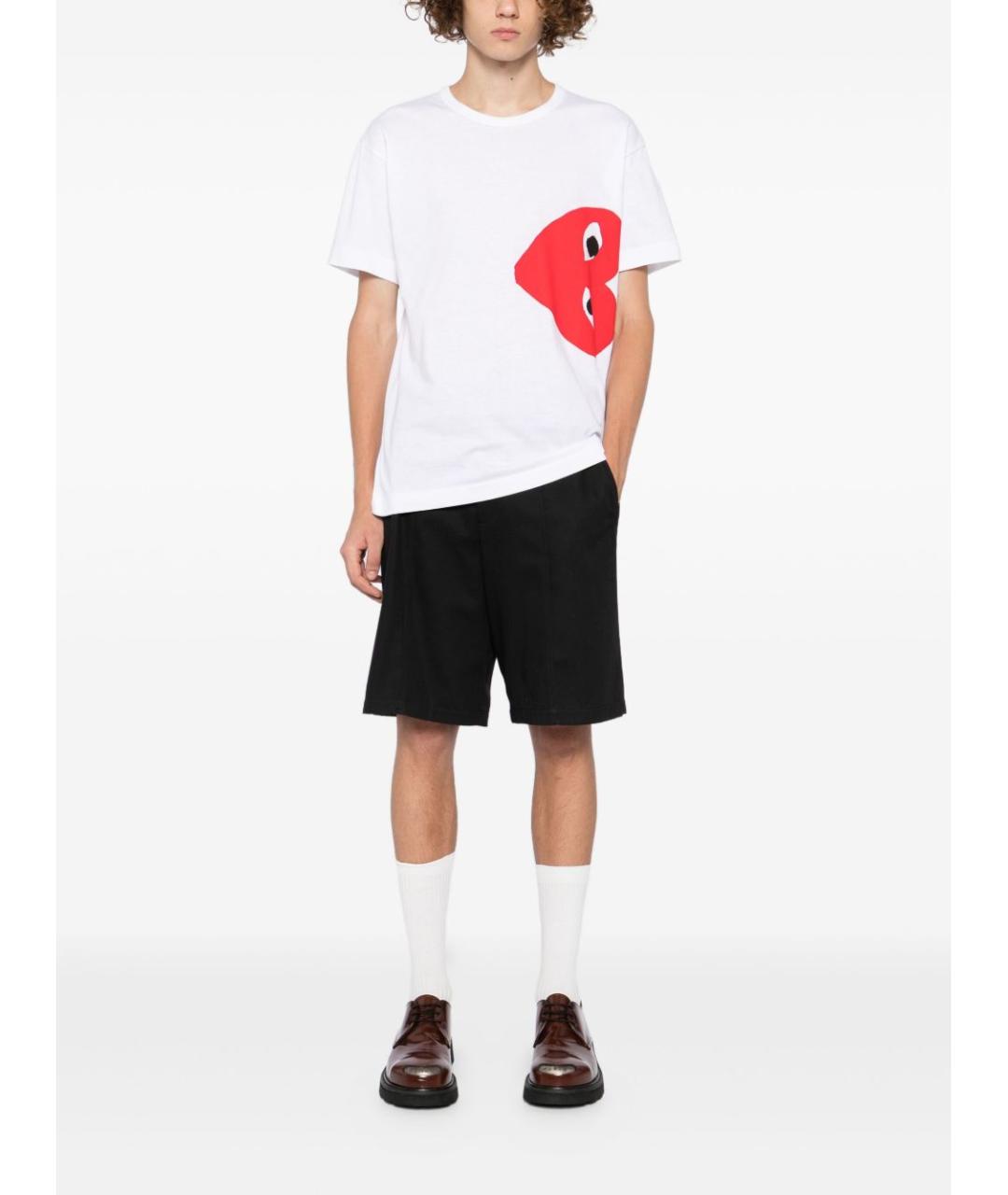COMME DES GARÇONS Белая хлопковая футболка, фото 3