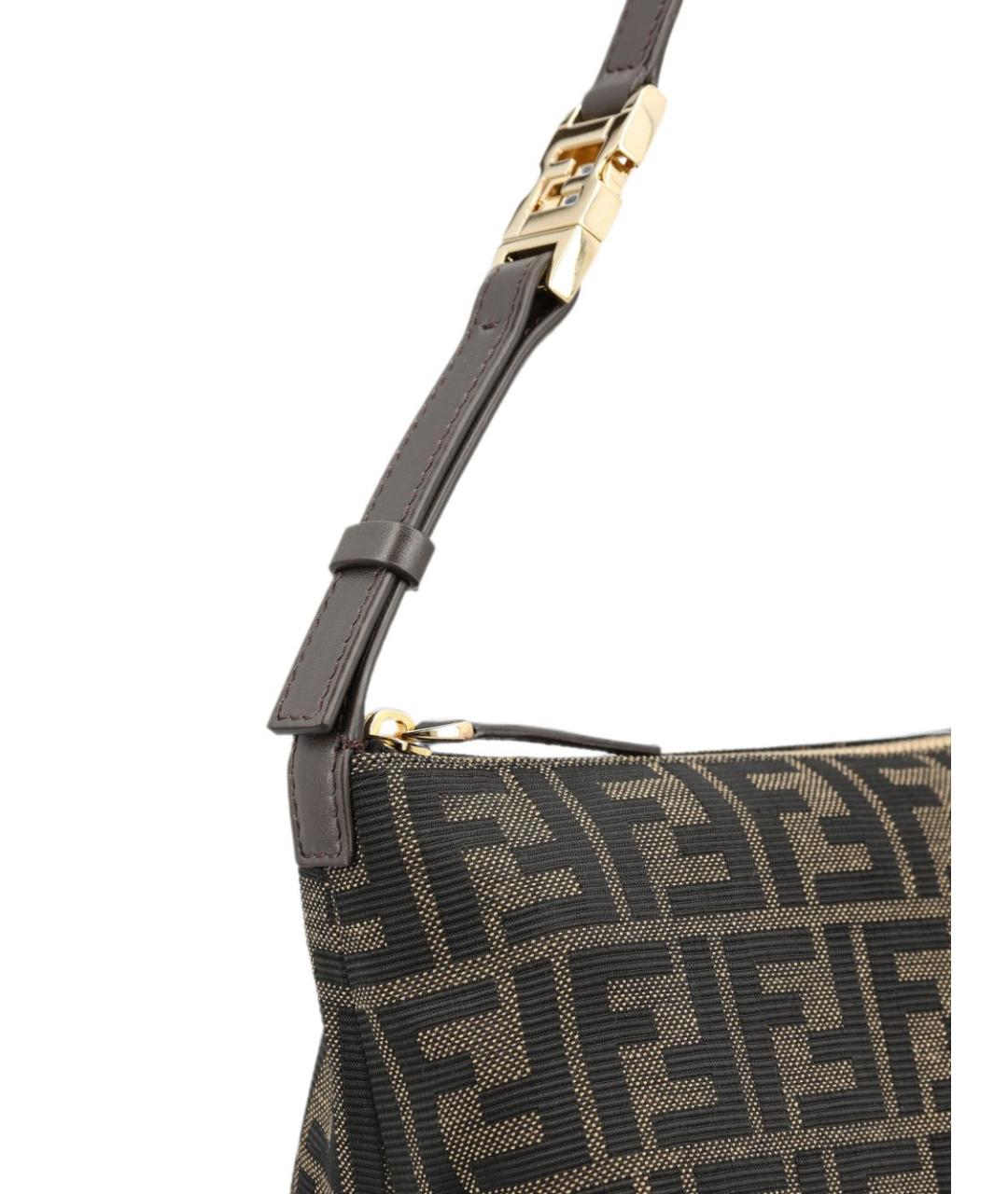FENDI Коричневая тканевая сумка через плечо, фото 3