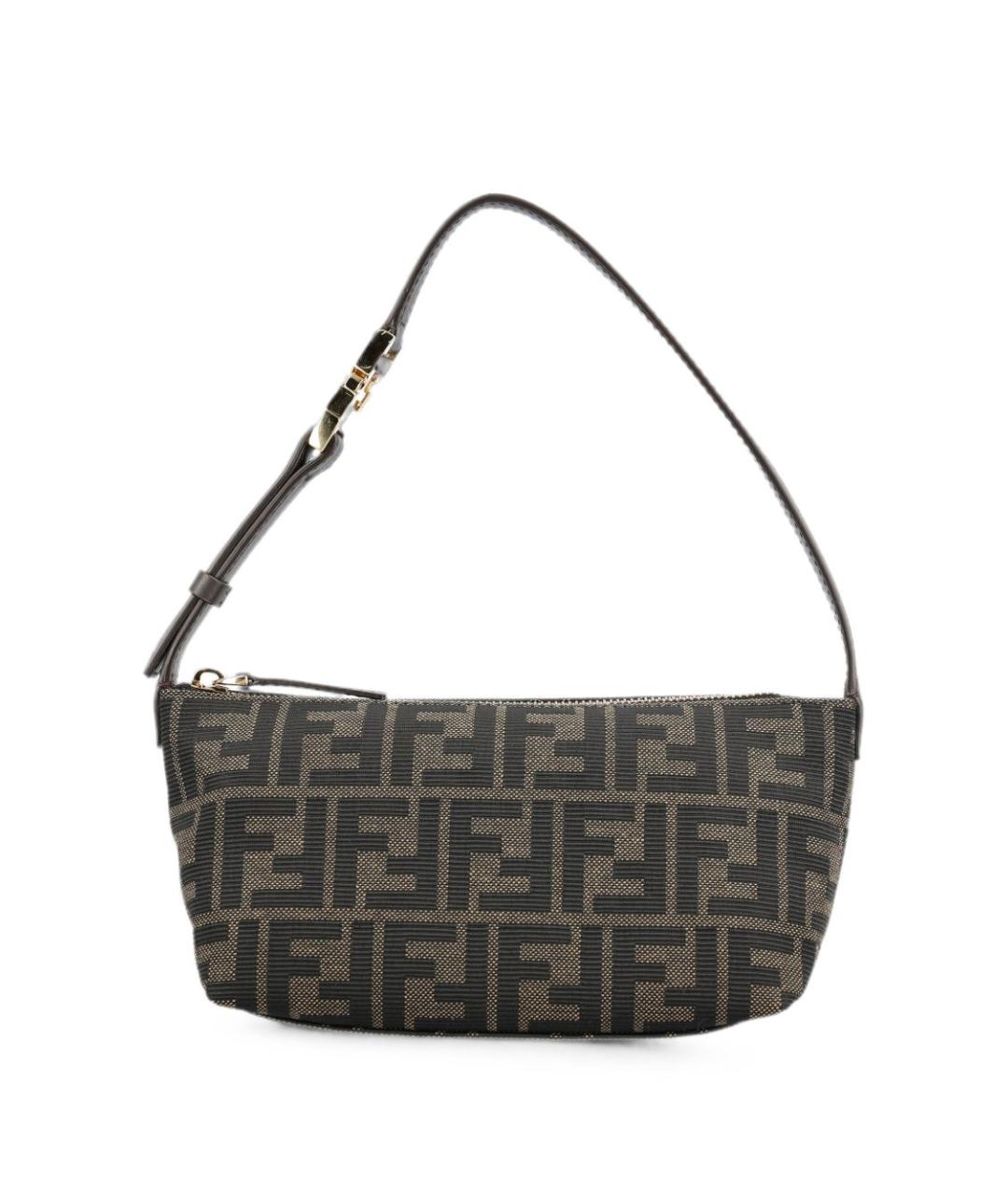 FENDI Коричневая тканевая сумка через плечо, фото 2