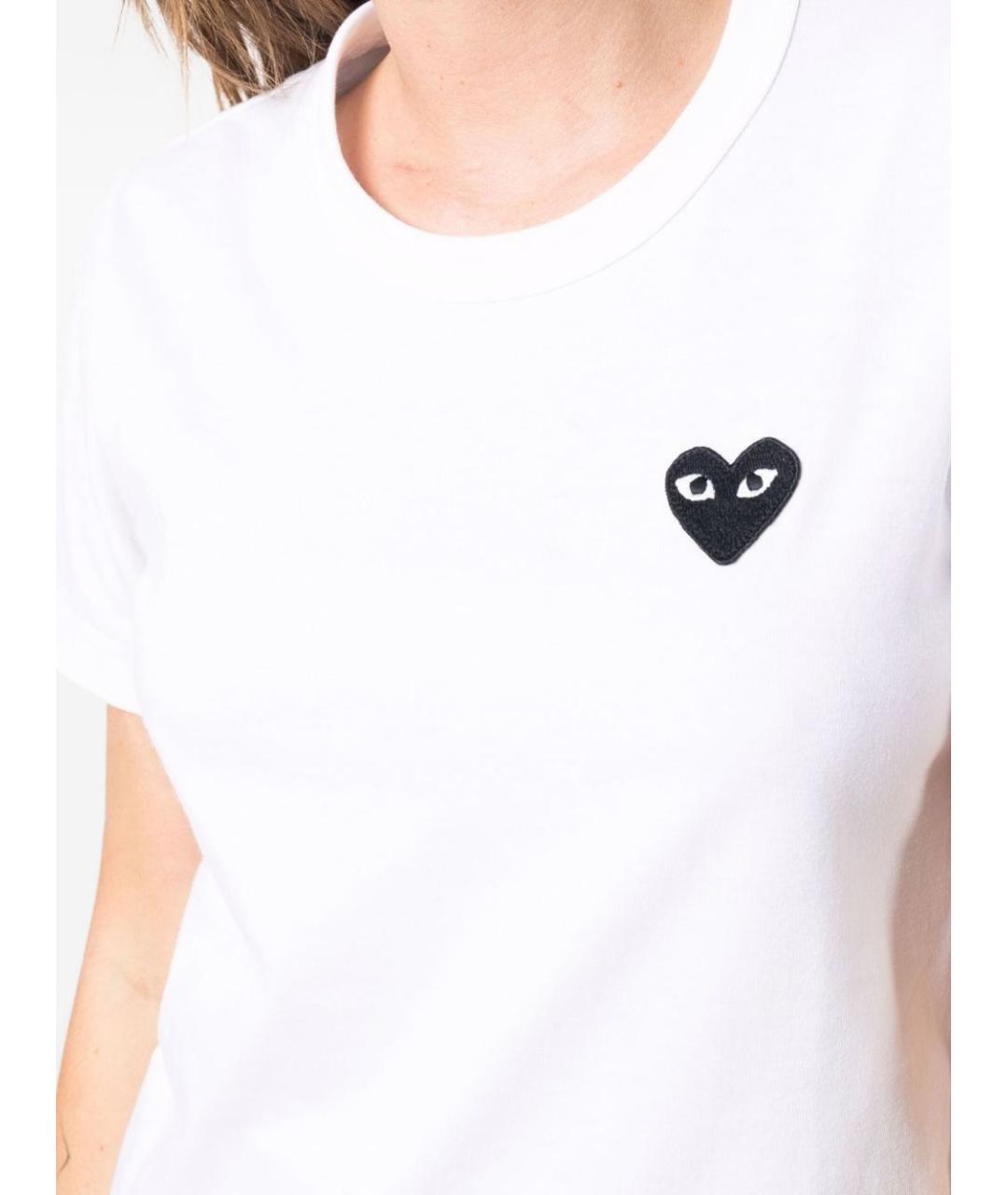 COMME DES GARÇONS Белая хлопковая футболка, фото 3