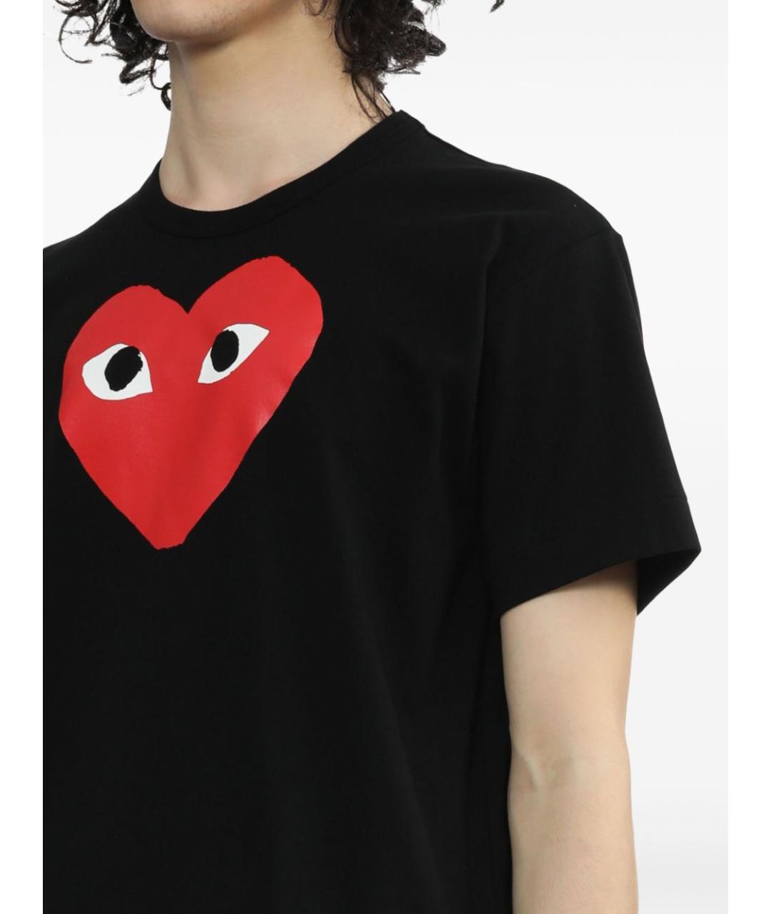 COMME DES GARÇONS Черная хлопковая футболка, фото 2