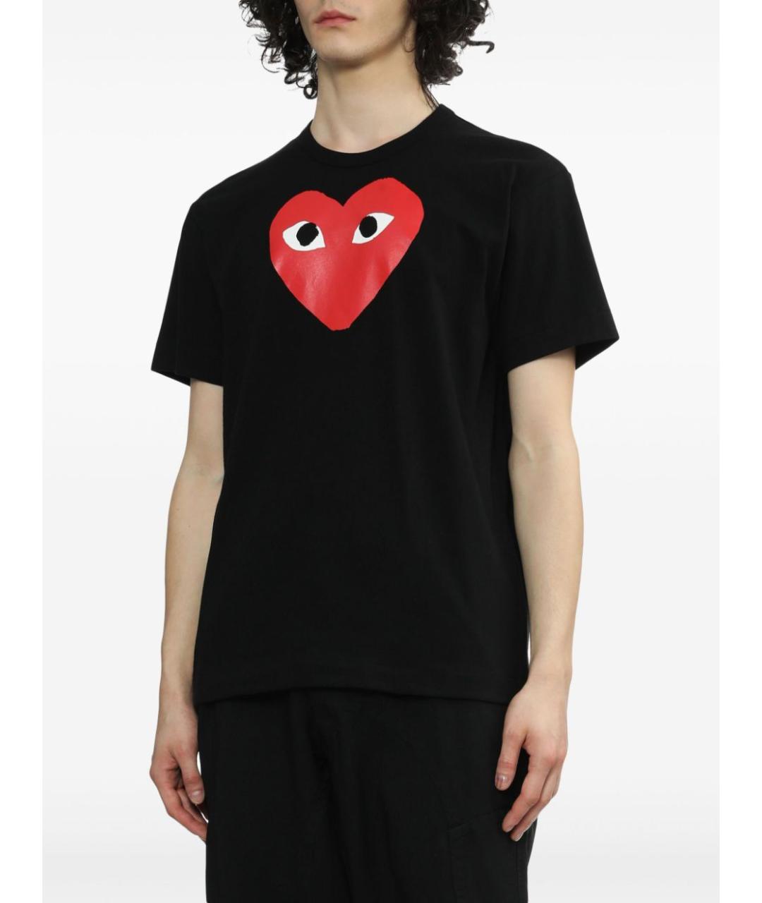 COMME DES GARÇONS Черная хлопковая футболка, фото 6