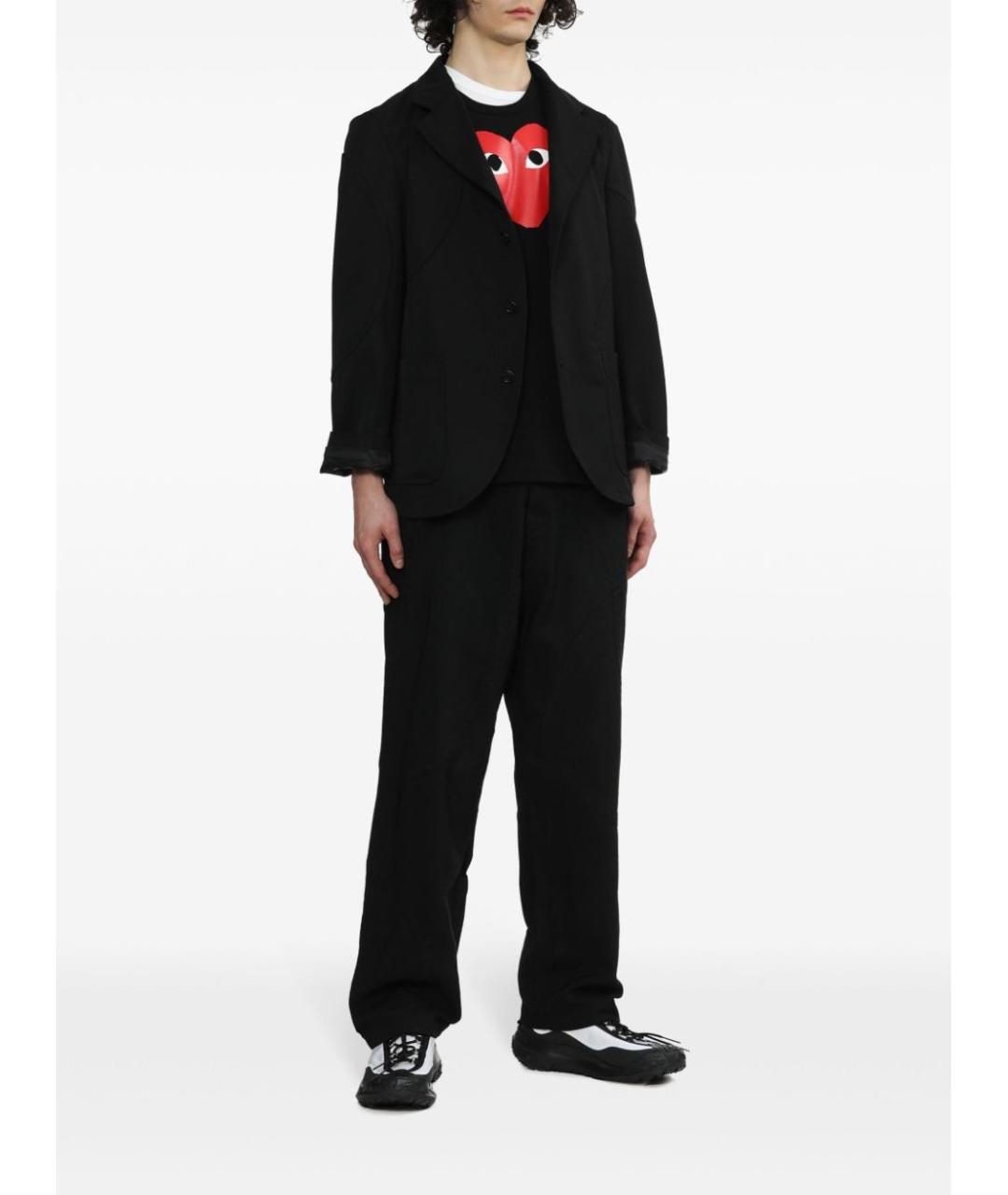 COMME DES GARÇONS Черная хлопковая футболка, фото 5