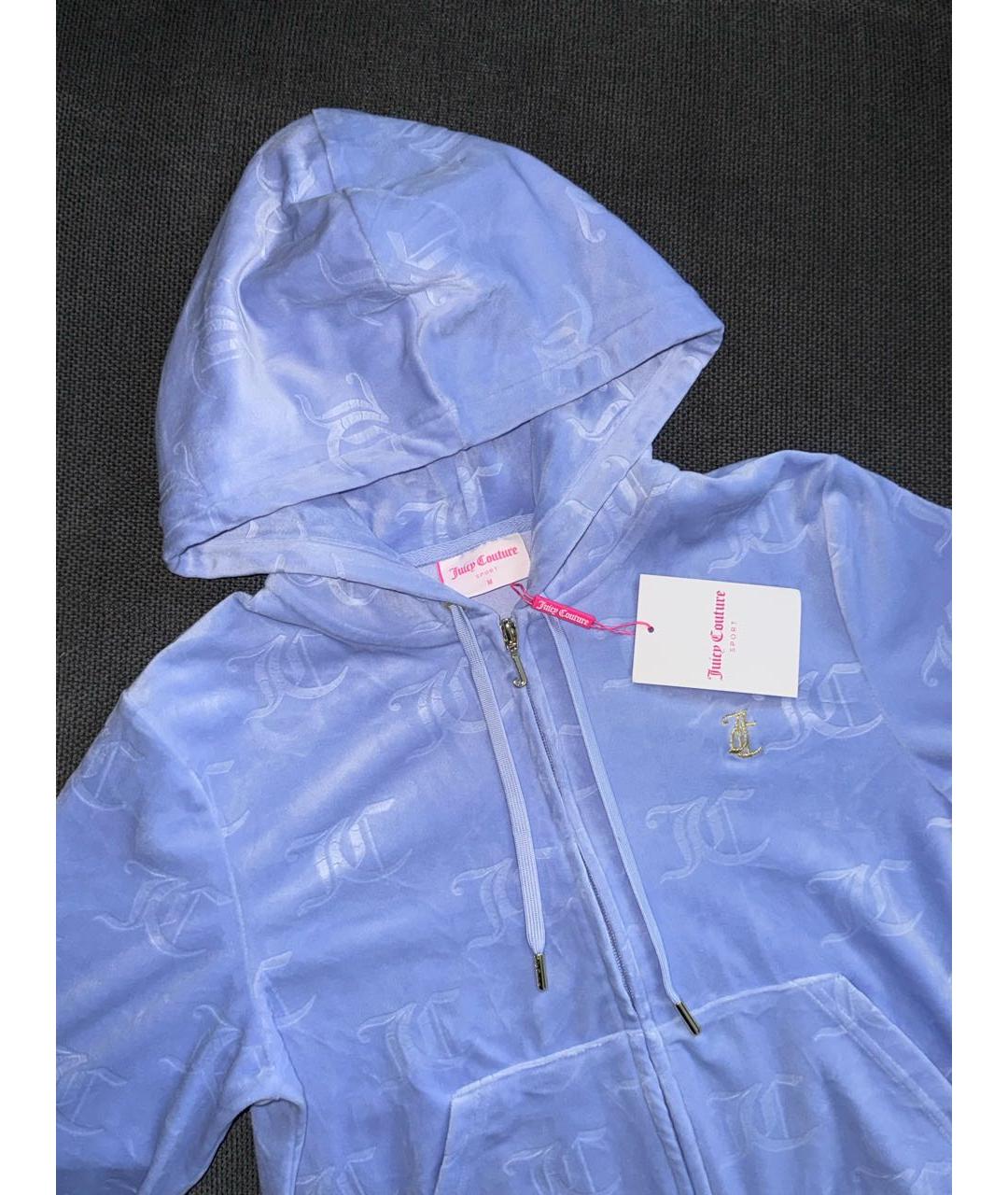 JUICY COUTURE Фиолетовый велюровый костюм с брюками, фото 5