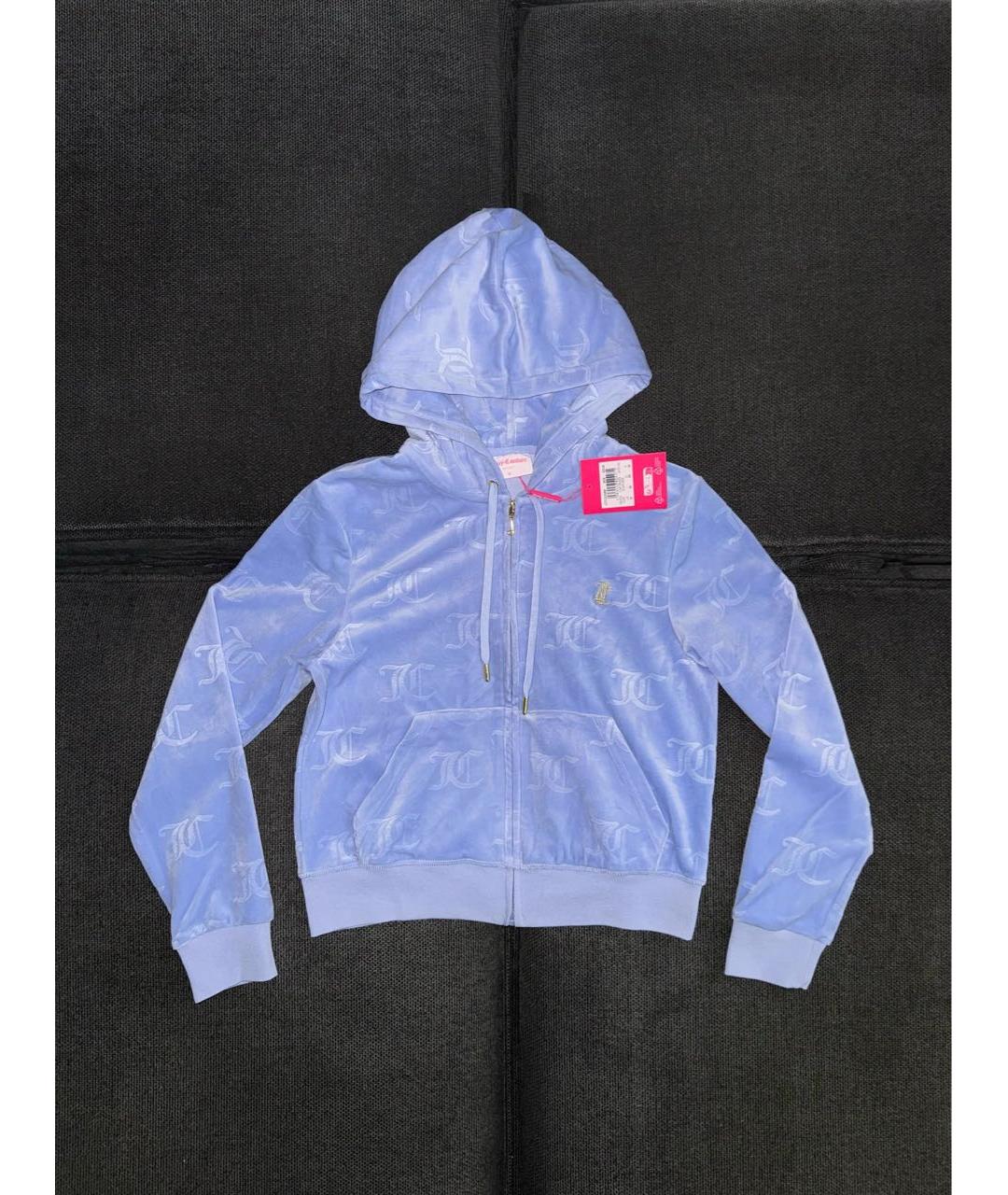 JUICY COUTURE Фиолетовый велюровый костюм с брюками, фото 2