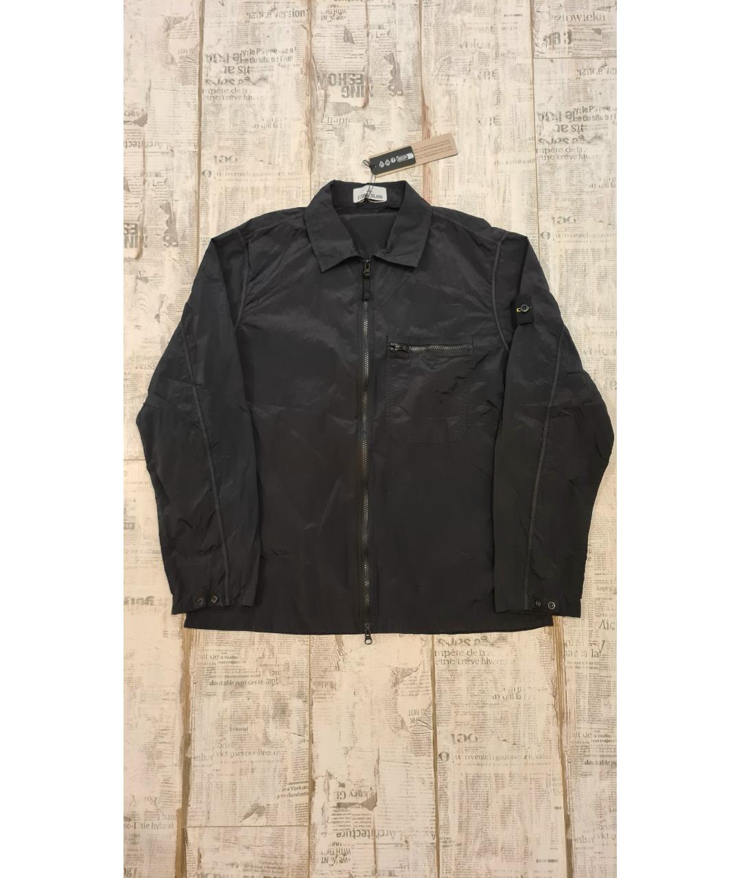 STONE ISLAND Черная нейлоновая куртка, фото 2