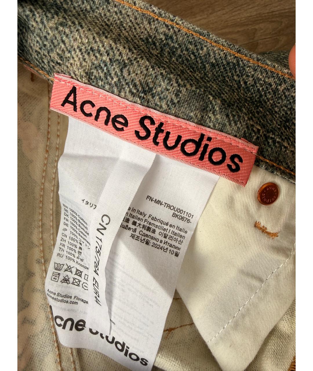 ACNE STUDIOS Хлопковые прямые джинсы, фото 3