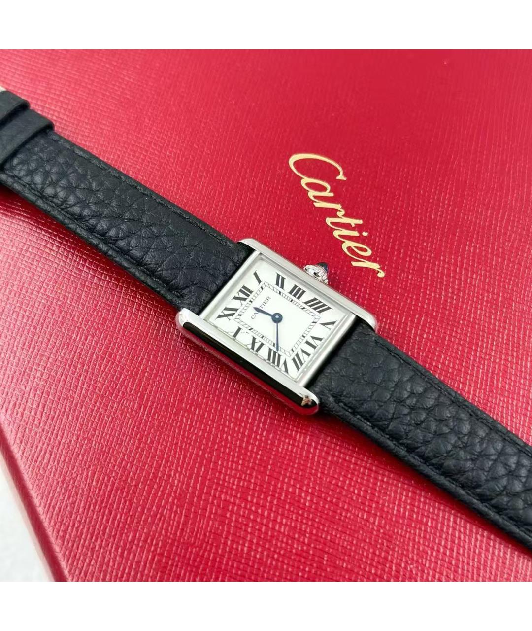 CARTIER Черные часы, фото 2