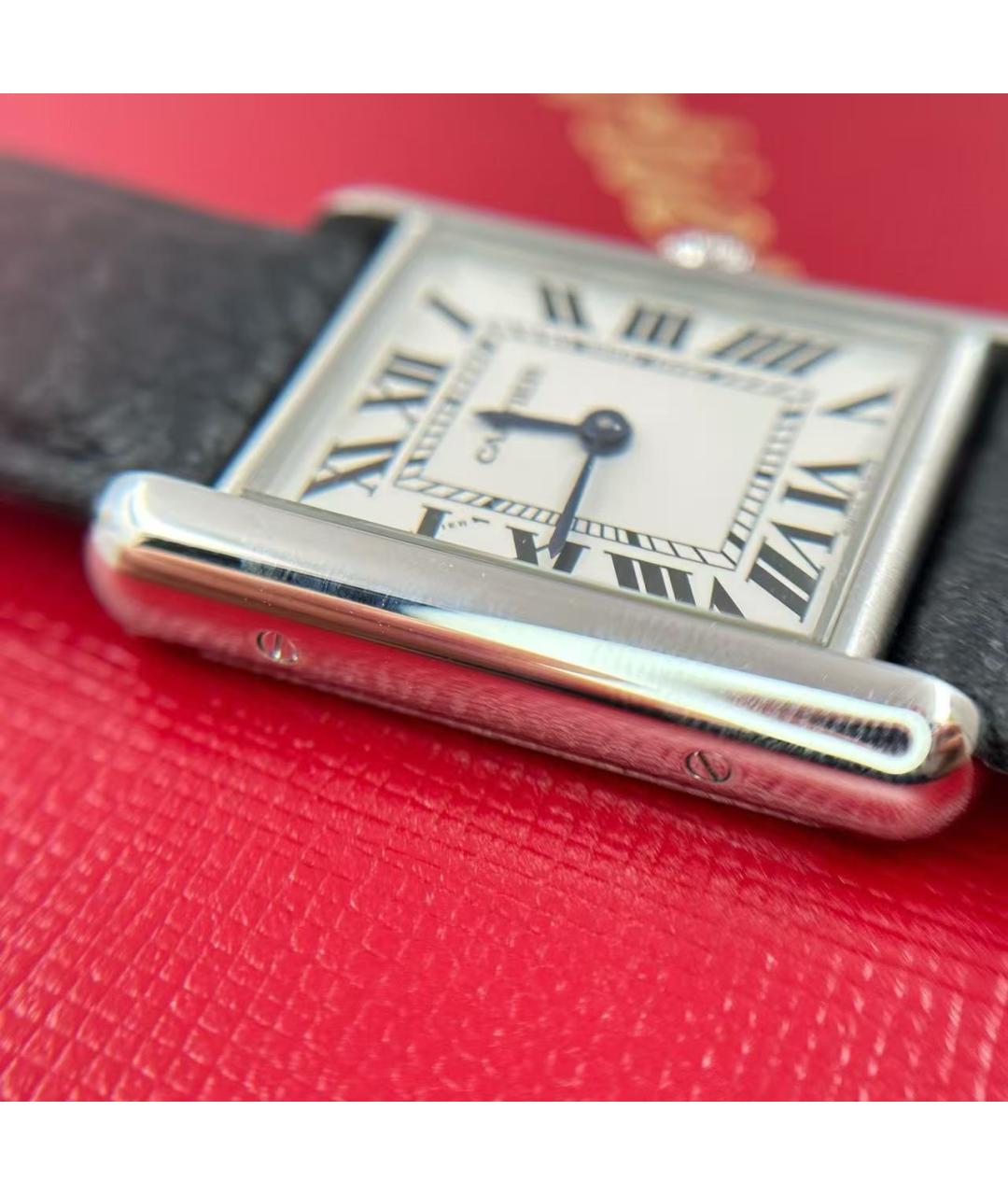 CARTIER Черные часы, фото 3