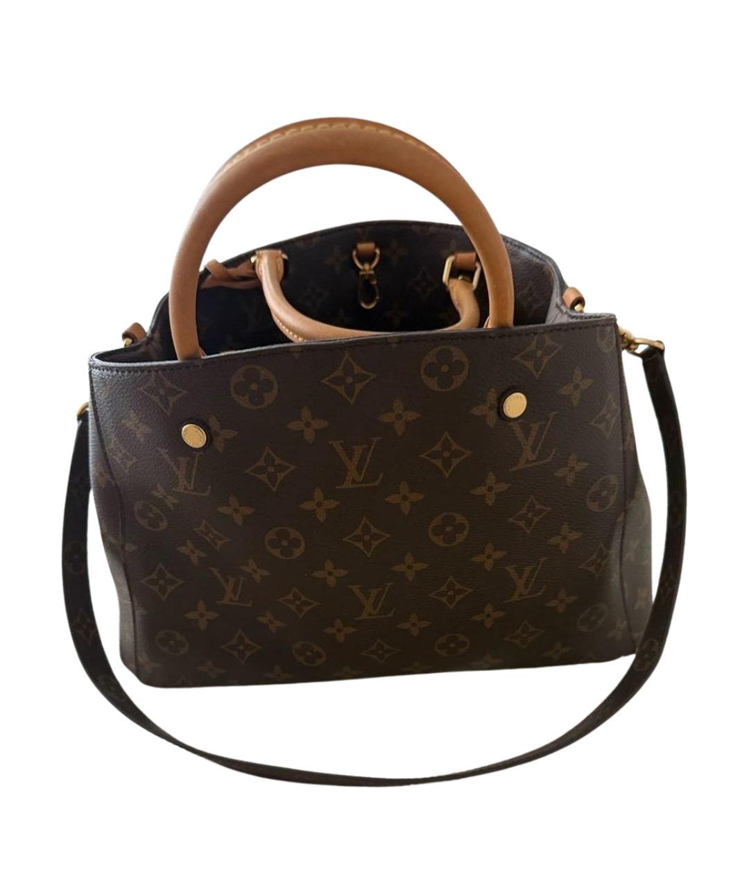 LOUIS VUITTON Коричневая сумка тоут из канвы, фото 1