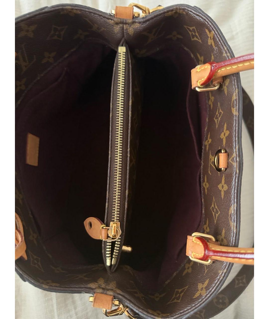 LOUIS VUITTON Коричневая сумка тоут из канвы, фото 3