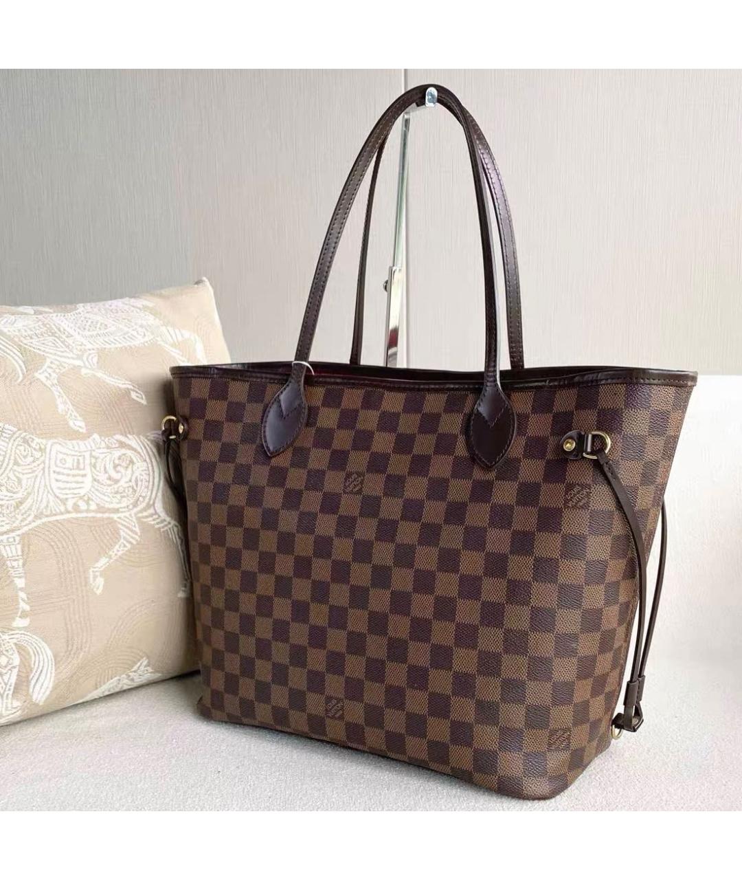 LOUIS VUITTON Коричневая сумка тоут из канвы, фото 4