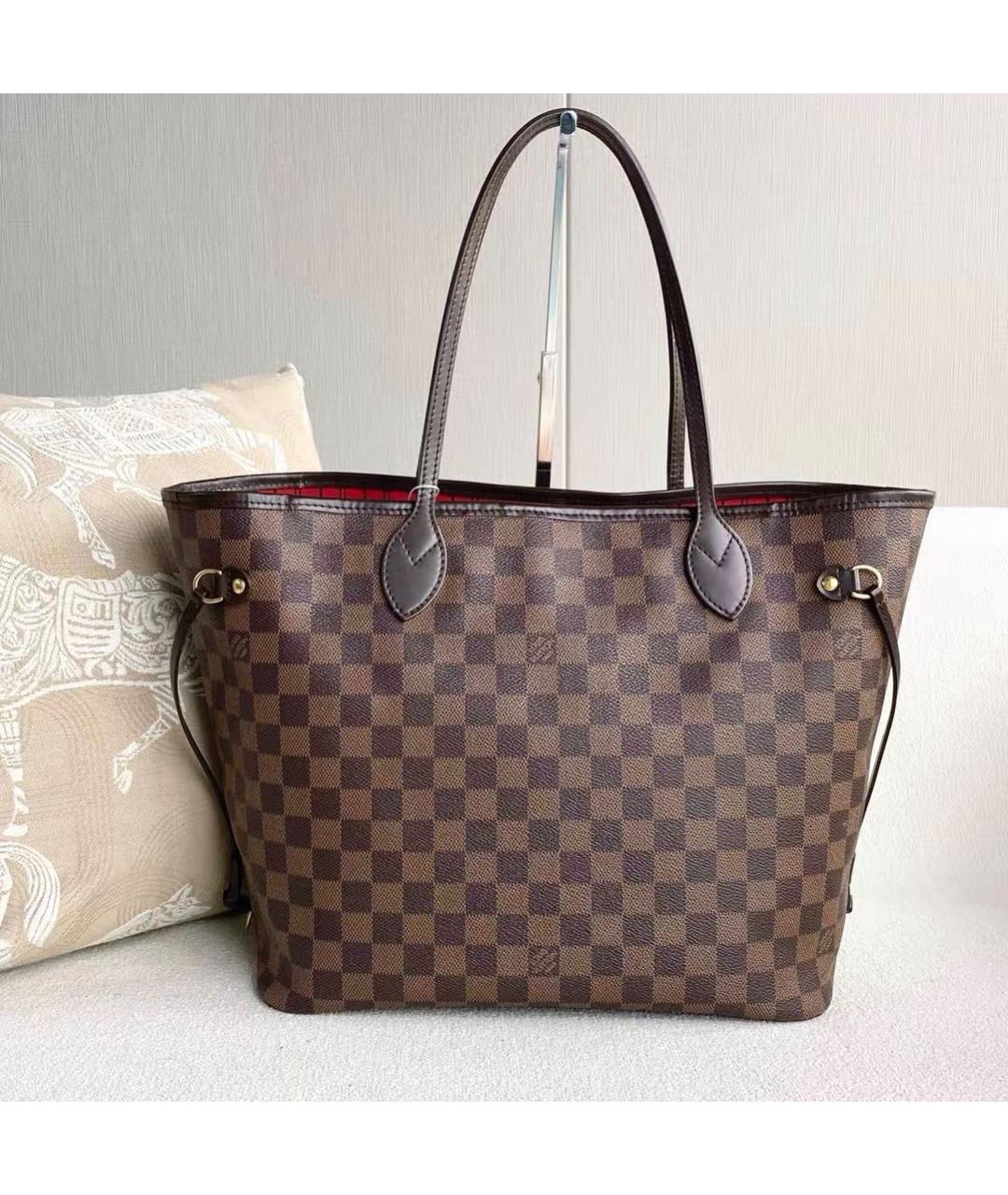 LOUIS VUITTON Коричневая сумка тоут из канвы, фото 8
