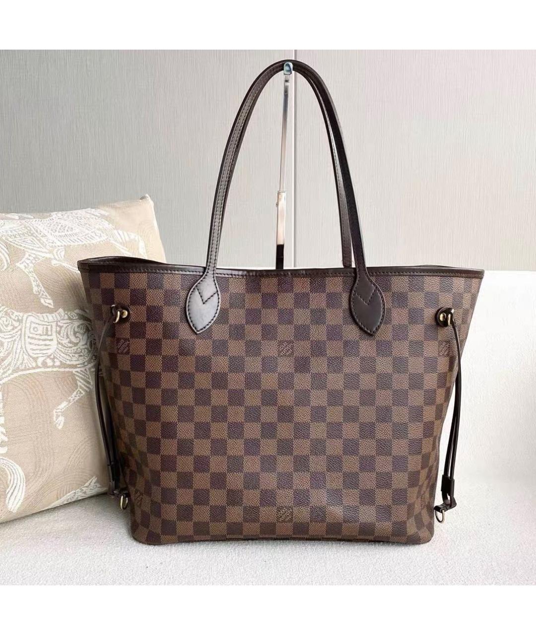 LOUIS VUITTON Коричневая сумка тоут из канвы, фото 3
