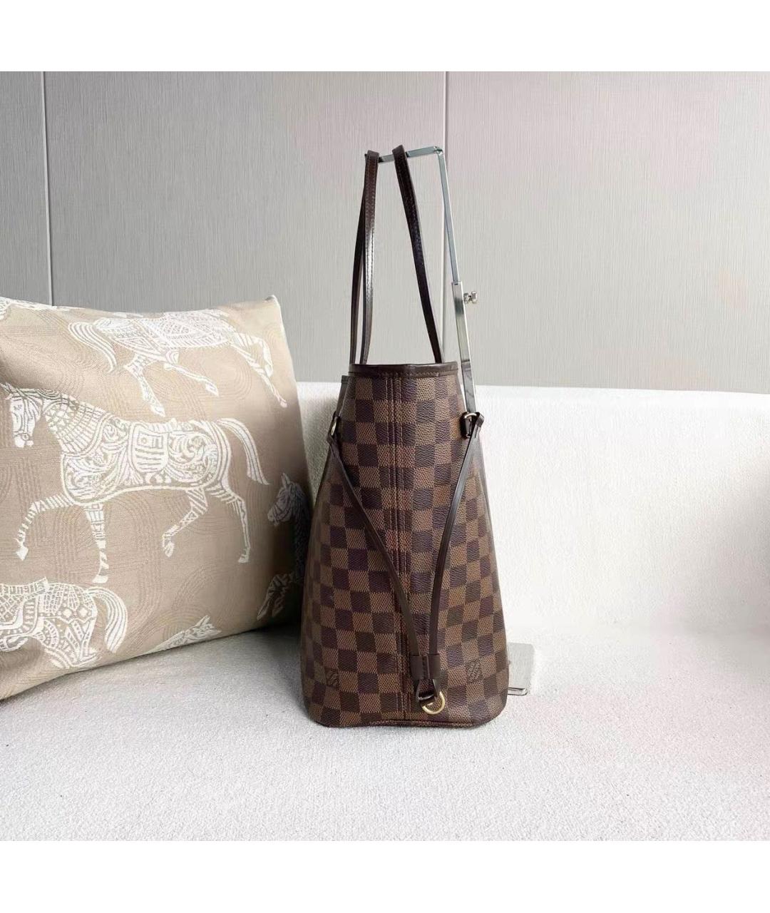 LOUIS VUITTON Коричневая сумка тоут из канвы, фото 2