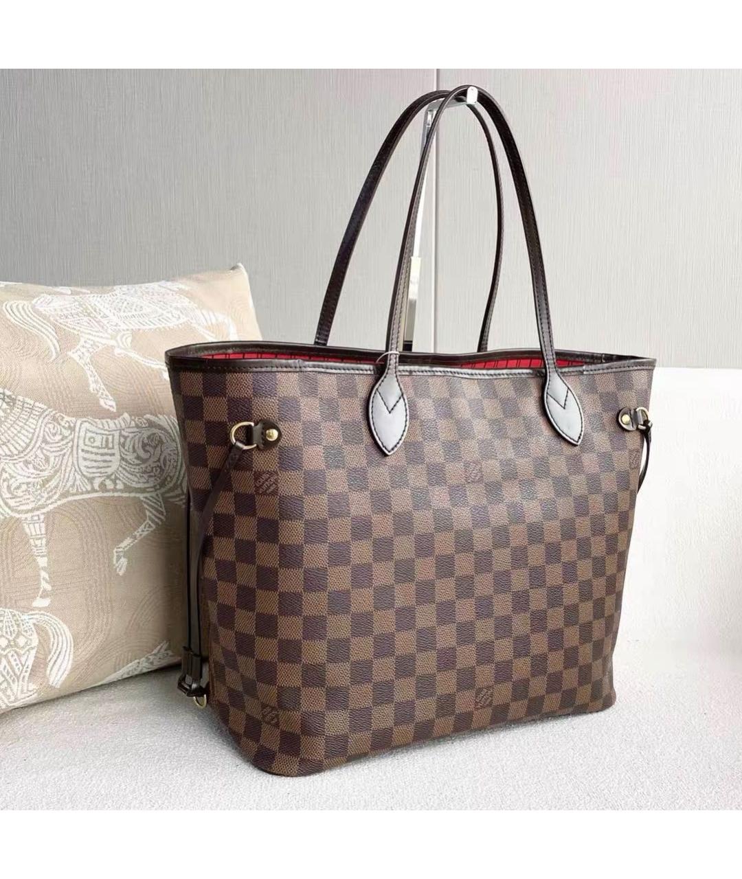 LOUIS VUITTON Коричневая сумка тоут из канвы, фото 6